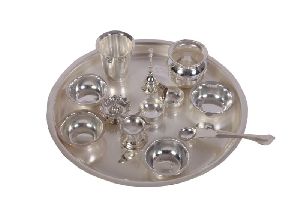 Silver Plated Pooja Thali