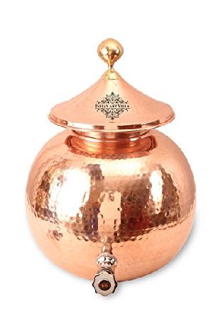 Copper Matka With Brass Tap