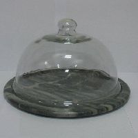 Black Marble Cheese Dome
