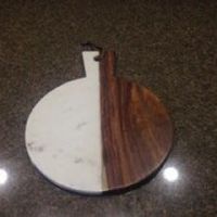 Brown Marble Wood Cheese Board