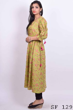 Sanganeri dori middy dress