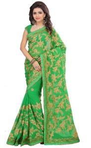 Georgette Embroidered Sarees, Age Group : 22-55