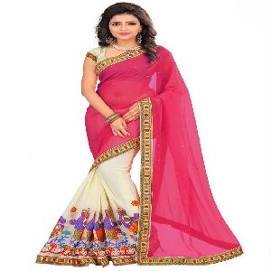 Half N Half Georgette Sarees