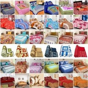 Colored Cotton Double Bed Sheet