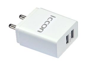 MOBILE CHARGER 2.4A WHITE (WITH MICRO USB CABLE)
