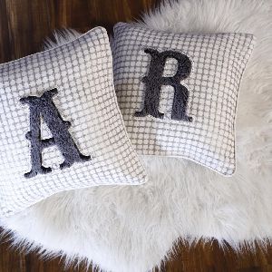 Furry Letter Fun cushion