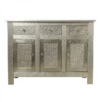 embossed white metal furniture