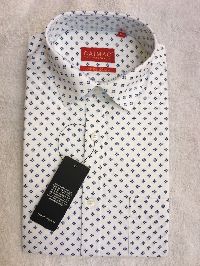 Mens White Dotted Shirt