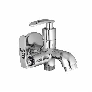 KCS Brass Two in One Bib Cock With Wall Flange - Eco