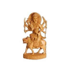 Wooden Maa Durga Statue