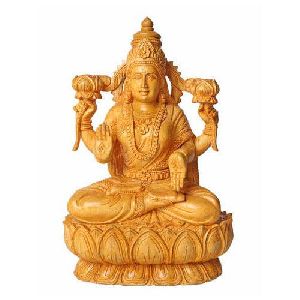 Wooden Laxmi Mata Statue