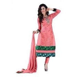 Embroidered Cotton Silk Ladies Churidar Suits, Feature : Skin Friendly