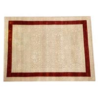 Hand Knotted Wool & Silk Carpet -02