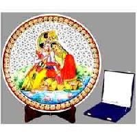 Radha Krishna Marble Plate