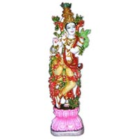 Mould Marble Krishna Standing On Lotus