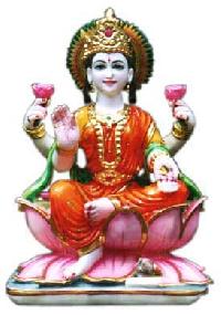 Mould Marble Laxmi Ji Sitting On Lotus