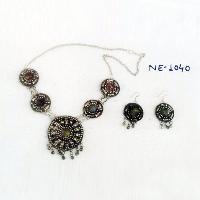 NE-1040 Stone Work earring pendant necklace