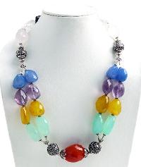 Multi Colour Onyx Stone Necklace