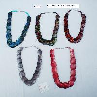 NE-203 oval shape bone beads work Necklace