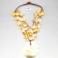 NE-601 Sea Shell Work Pendant necklace