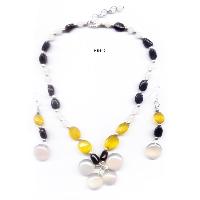 NE-640 Semi Precious Stone Work Earrings necklace