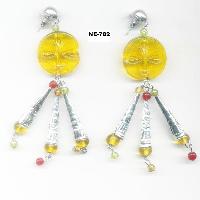 NE-782 Glass Beads Work earrings