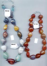 NE-842 Onyx Stone Work necklace