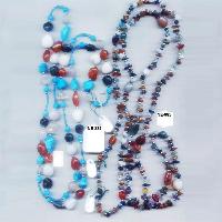 NE-884  Multi Colour Agate Stone Work necklace