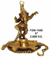 BD-02 Brass Ganesha Dancing Diya