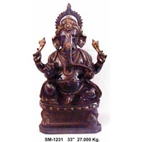 Brass Ganesh Statue- G-009