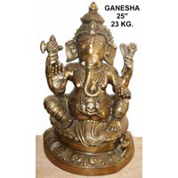 Brass Ganesh Statue- G-012