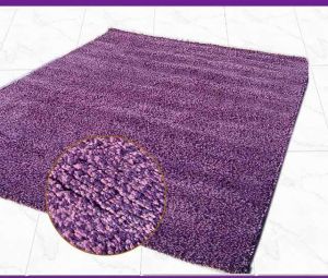 Purple Shaggy Rug for Floor Covering