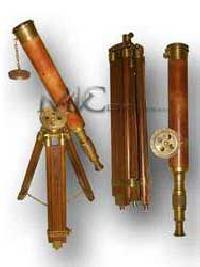 18 Leather Sheathed Brass Telescope