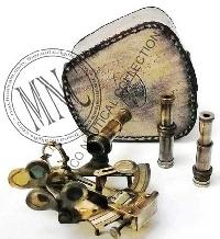 Antique Brass Sextant With Leather case