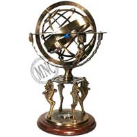 Brass Armillary Sphere Globe Compass