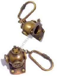 Brass Divers Helmet Keychain