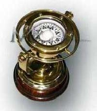 Nautical Brass Gimbaled Compass