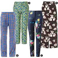 cotton printed trousers