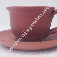 Clay Cup& Saucer