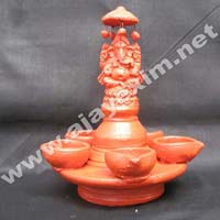 Clay Ganeshsa Oil Lamp