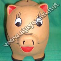 Clay Piggy Money Bank