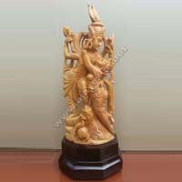 Sandal Wood Radha Krishna Statue
