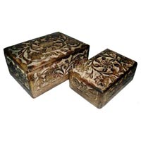 Carved Wooden Boxes
