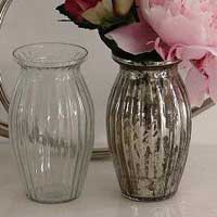 Common Silver Matalic Transparent Non Printed Printed K S ARTWARE Glass Flower Vases