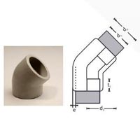 PP Socket Fusion Pipe Molded Elbow (45 Degree)