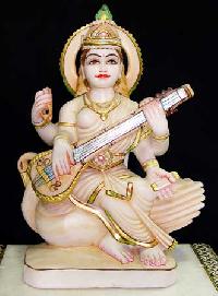 Marble Saraswati Ji Statue