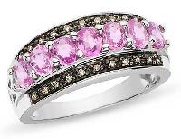 Pink Sapphire Diamond Ring