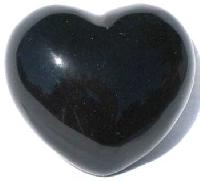 Heart Shaped Black Onyx Gemstone