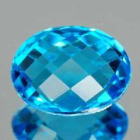 Oval Blue Topaz Gemstone