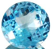 Round Blue Topaz Gemstone